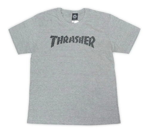 Camiseta Thrasher Skull Cinza Mescla Original C/ Nota Fiscal