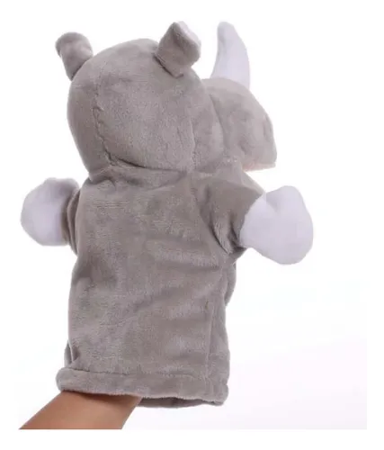 Rinoceronte De Peluche, Marionetas De Mano De Rinoceronte De