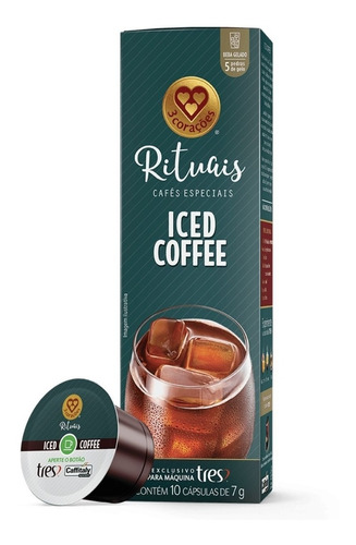 Cápsula Café Rituais Iced Coffee 3 Corações 10 Unidades