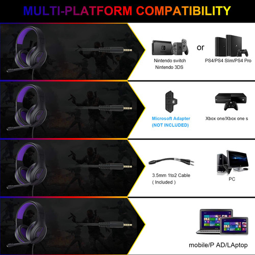 Auriculares Estéreo Anivia Para Ps4/pc/xbox Con Cancelación