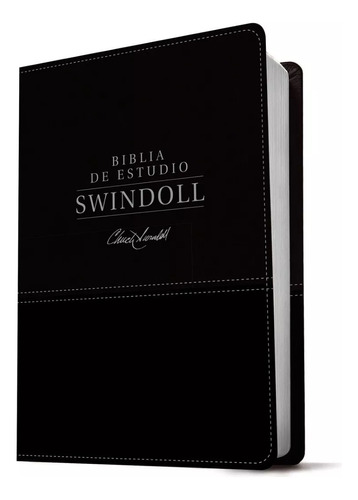 Biblia De Estudio Swindoll/sentipiel/ntv/negro
