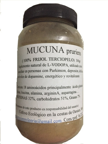 Harina Mucuna Pruriens (frijol Terciopelo) Bolsa De 1kg