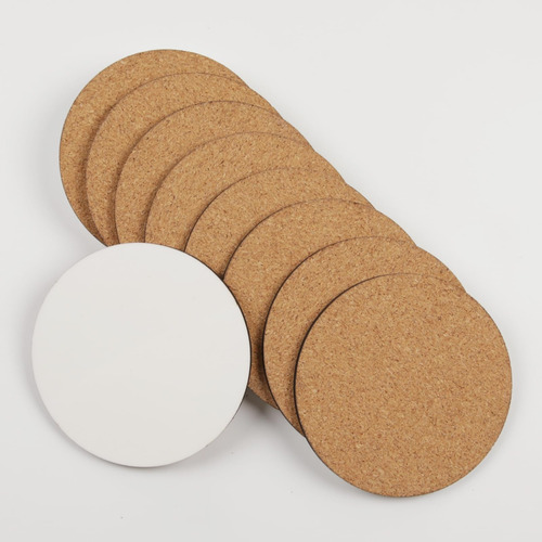 Posavasos Para Sublimar Circular Mdf Blanco 10 Pzs