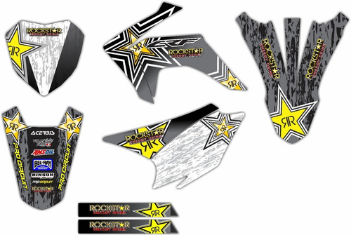 Imagen 7 de 8 de Kit De Stickerts En Vinil Para Moto Honda Crf 230 Mod: 006