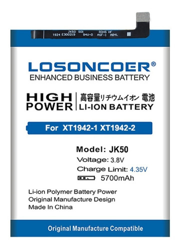 Bateria Losoncoer Compatível Jk50 G7 Power Xt-1955 Xt1955