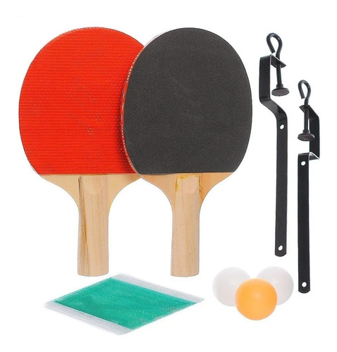 Kit 2 Raquete Tenis De Mesa Ping Pong Profissional + 3 Bola Cor Colorida