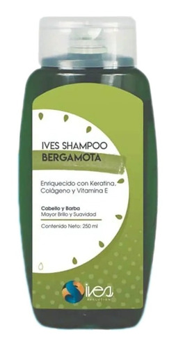 Shampoo Bergamota Y Keratina / Cabello Y Barba / Marca  Ives