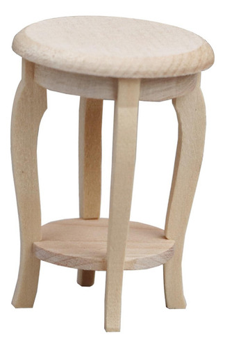 Taburete De Madera Para Casa De Muñecas A Escala 1:12, Mini