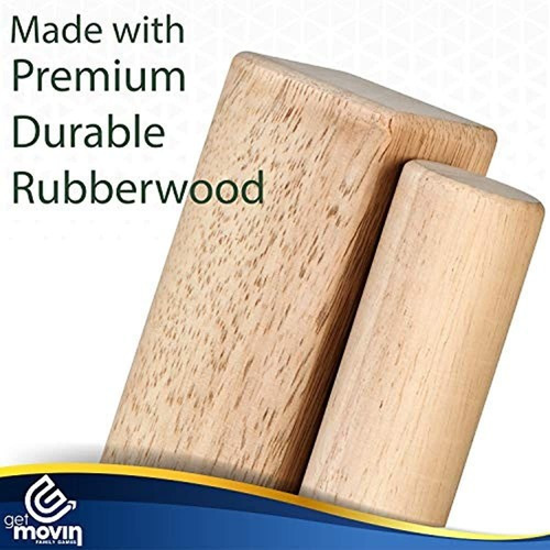 Imagen 2 de 5 de Getmovin Sports Kubb Juego De Madera De Caucho Premium, Ajed