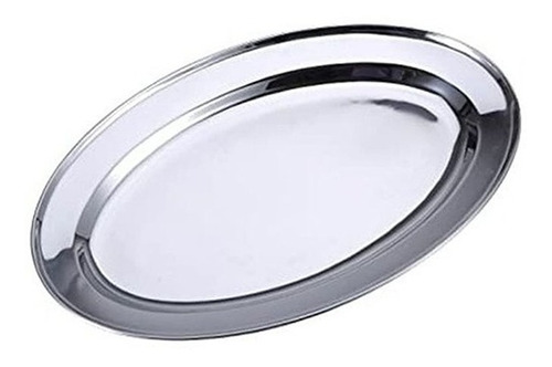 Bandeja Oval Fuente Acero Inoxidable Restaurant 25 Cm