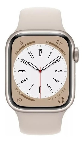 Apple Watch Series 8 Gps - Caja Aluminio 41mm Blanco Estelar Color De La Malla Deportiva