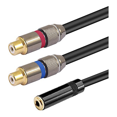 Cable Divisor En Y Estéreo Rca Hembra Dual A Mini Jack Hembr