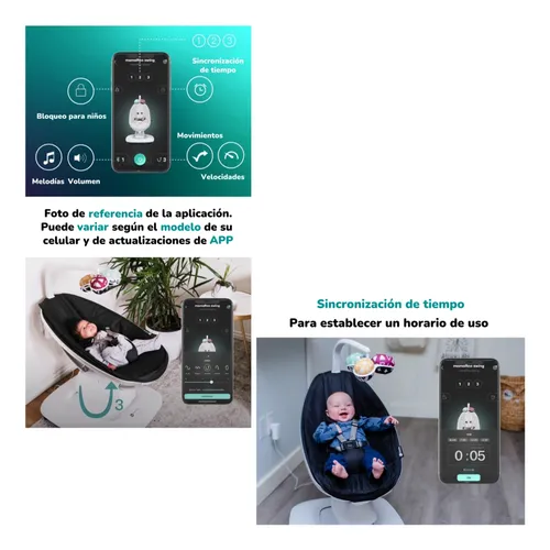 Mecedora Eléctrica Con Melodías Bluetooth 4 Moms Lubabycas