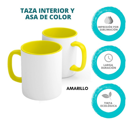 Taza Personalizada Estrellas Modelo Interior Y Asa De Color