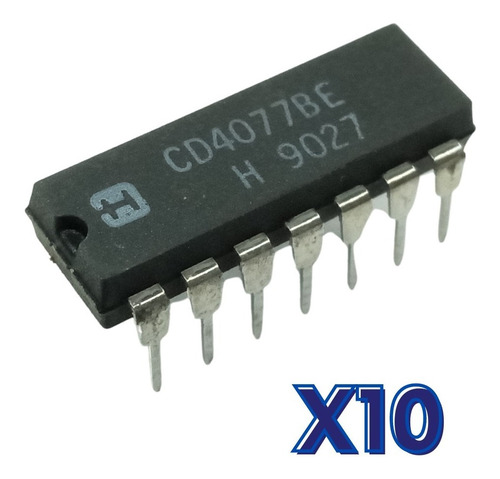  Kit 10 Compuerta Cmos  Cd4077be O Cd4077 Nor Exclusiva