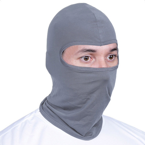 Kit 10 Balaclava Proteção Solar Uv50+ Touca Ninja Motoqueiro Cinza-escuro Único