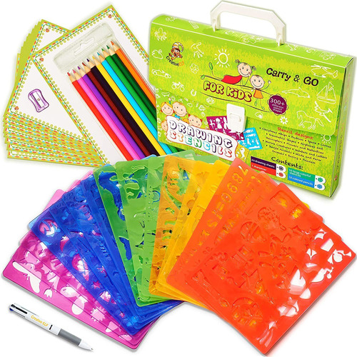 Juego De Plantillas De Dibujo Para Niños  49 Piezas . Kit 