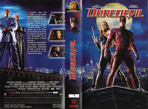 Daredevil Vhs Ben Affleck Jennifer Garner Marvel