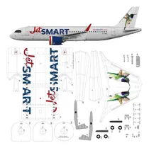 Comprar Airbus A-320 Jet Smart Escala 1:100 Papercraf )x Mail)