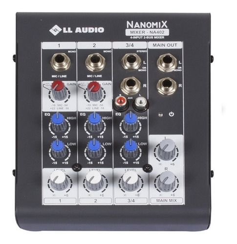 Mesa De Som - Mixer Nanomix Ll Na402r - 4 Canais - Bivolt