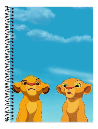 Caderno Rei Leão Capa Dura 80 Folhas 1 Matéria