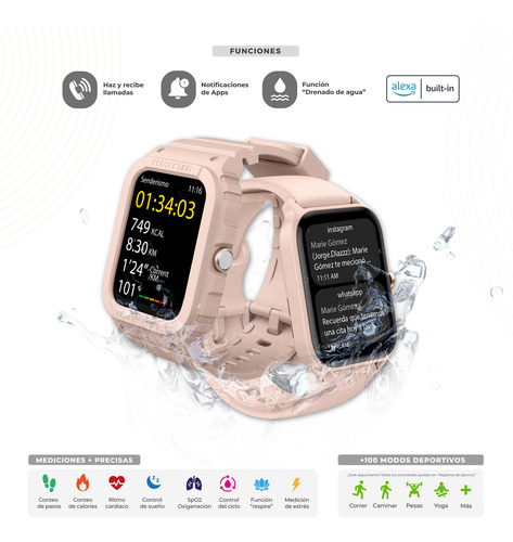 Smartwatch Binden Xtream X1 Reloj Inteligente Llamadas Alexa Pp