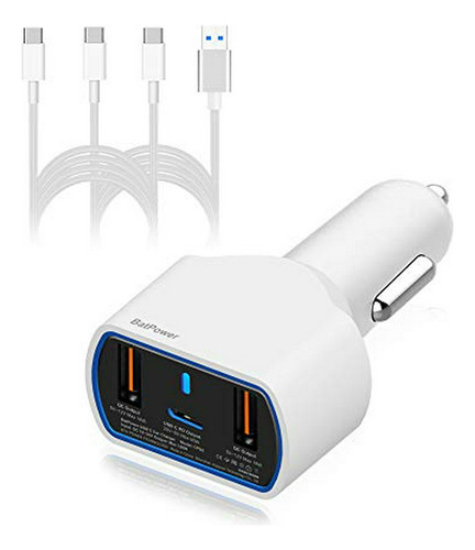 Batpower Cargador De Coche Para Ordenador Portátil Usb-c De 