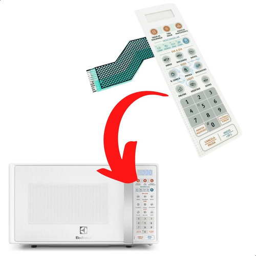 Painel Membrana Teclado Microondas Electrolux Mto30 Mto 30