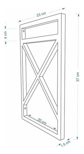 Prateleira Estilo Industrial Resistente Modelo X 28x37x60 Cm