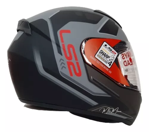 CASCO LS2 FF352 IRONFACE NEGRO GRIS MATE / S