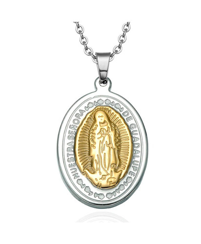 Collar Católico De La Virgen De Guadalupe Acero Inoxidable