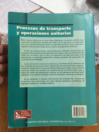 Procesos De Transporte Y Operaciones Unitarias Geankoplis