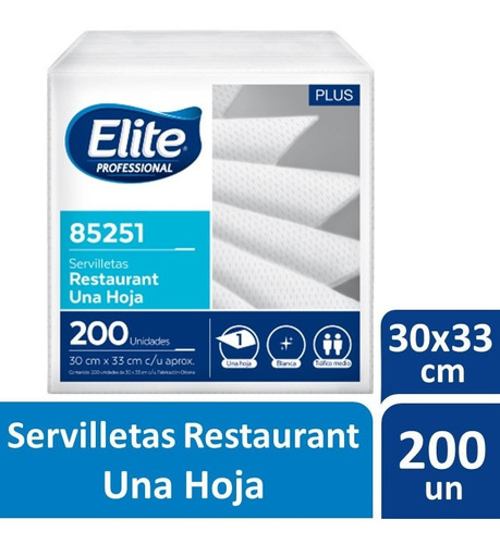 Servilleta Elite Mesa Restaurant Cj 6 Paquetes X 200 85251