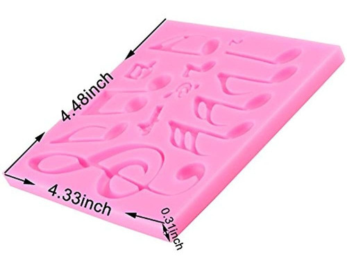 Mujaing Musica Nota Gumpaste Para Reposteria De Silicona P