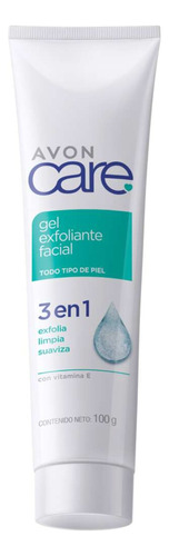 Avon Care Gel Exfoliante Facial 3 En 1  Limpieza 100g