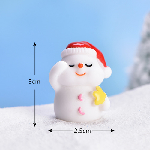 Mini Enfeites De Natal Resina Papai Noel Boneco De Neve Bell