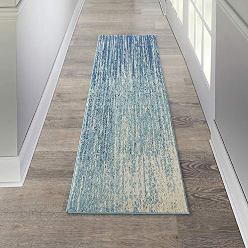 Nourison Passion Modern Abstract Navy/light Blue Area Rug Ru
