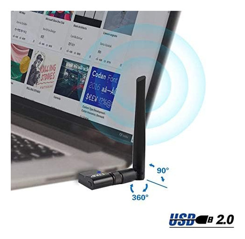 Edup Adaptador Wifi Usb Adaptador De Red Inalámbrico De Dobl