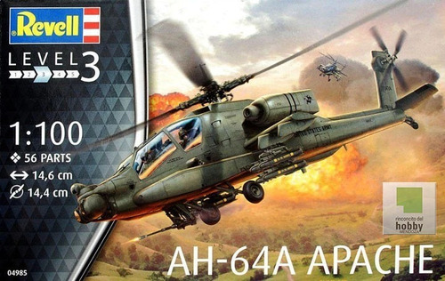 Revell Ah-64a Apache 4985 1/100 Rdelhobby Mza