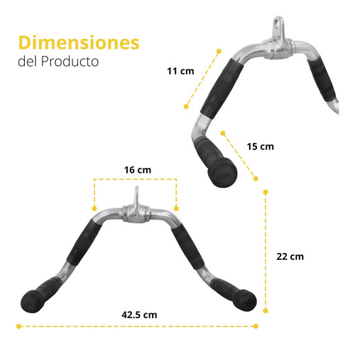 Set Manerales Agarres Accesorios Para Polea Gym 3 Pz Tayga
