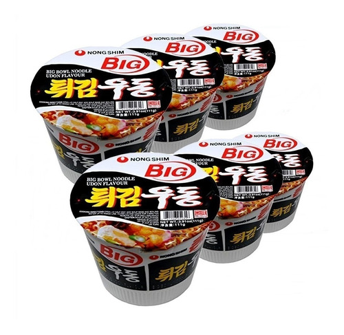 6x Tempura Udon Cup Noodle Big Nong Shim 111g