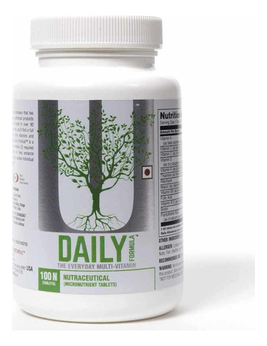 Daily Formula X 100 Tabletas Universal Nutricion. 07/2024