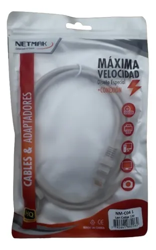 Cable De Red Ethernet Armado Rj45 Utp 1 Metro Patch Cord
