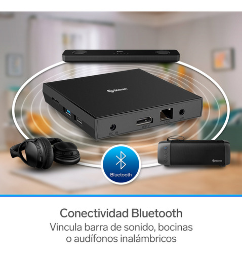 Intv-1000 Tv Box 4k Android 16gb Convierte Tu Tv En Smart Tv Negro Si