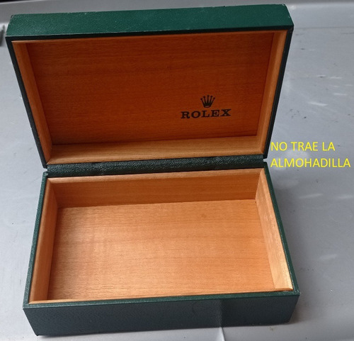 Original Estuche Caja De Piel Y Madera Para Reloj Rolex 