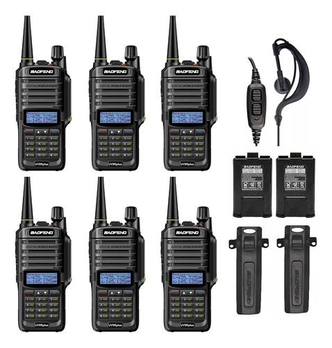 6 Radio Baofeng Uv-9r Plus Walkie Talkies Doble Banda,10w