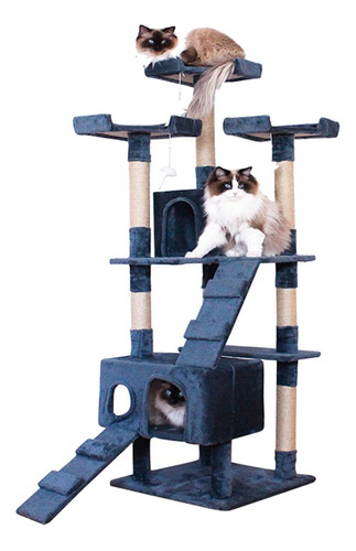 Rascador Gimnasio Alto Condominio Gatuno 7 Niveles Import