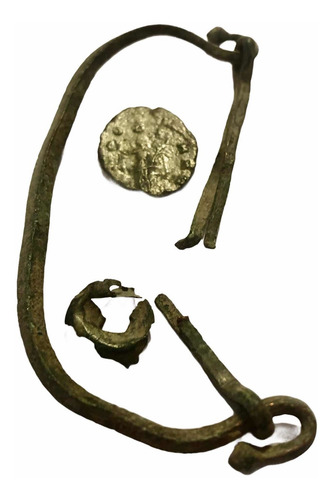 Antigua Moneda Romana Y Artefacto Romano 2000 Año Antiguedad (Usado)
