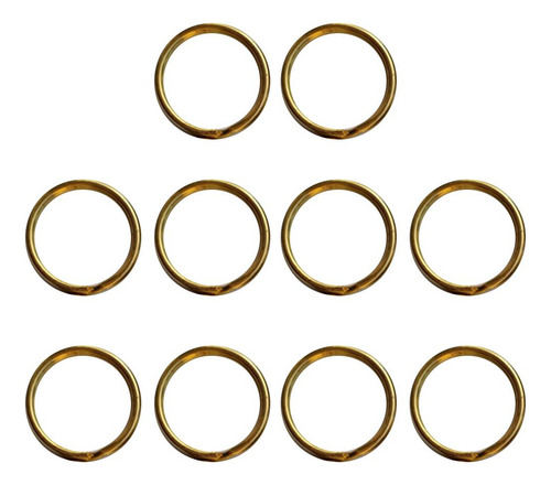 10 Piezas De Anillos De Latón De Llavero Accesorio De 25mm