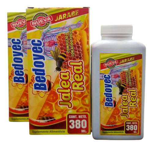 Jalea Real Con Gingsen Y Polen Tónico 380ml (2 Piezas)
